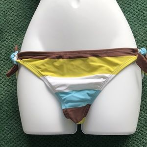 NEW Multi Color Striped Athleta Bikini Bottoms